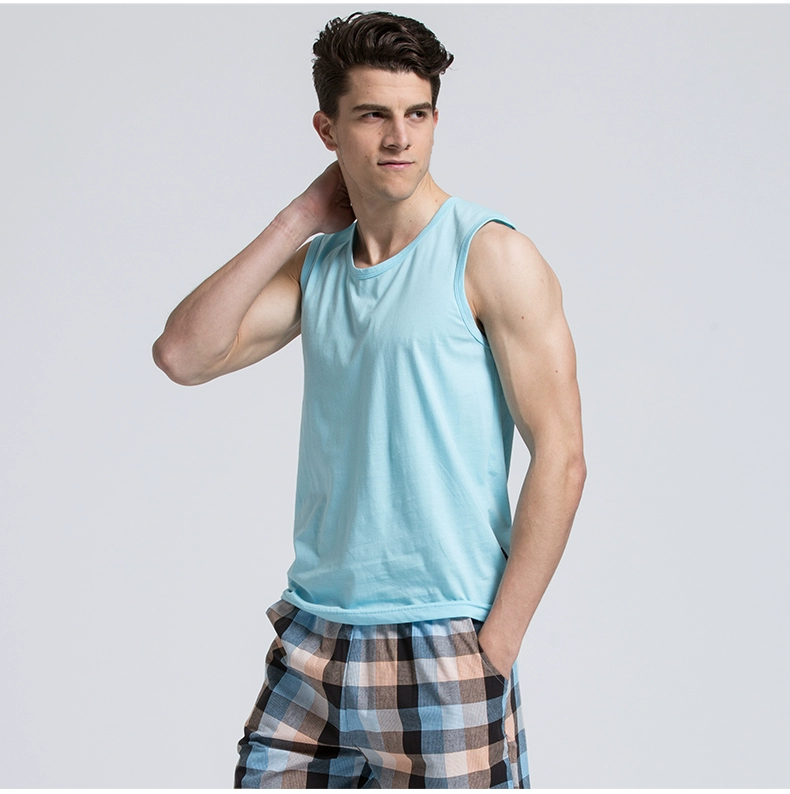 Dòng sản phẩm mới của cotton vest nam Slim thể thao chạm đáy đồ lót mùa hè thời trang trẻ trung bó sát không tay áo