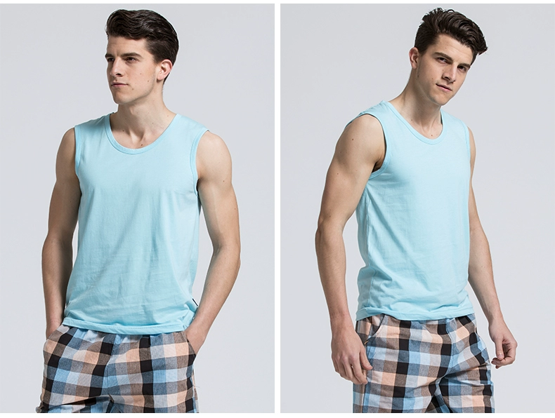 Dòng sản phẩm mới của cotton vest nam Slim thể thao chạm đáy đồ lót mùa hè thời trang trẻ trung bó sát không tay áo