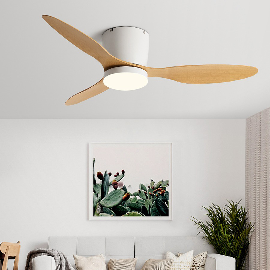 Nordic Large Wind Fan Ceiling Fan 2023 New Living Room Restaurant Retro Home Low Floor Suction Top Fan-Taobao