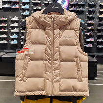 Li Ning womens hooded down vest 2020 winter New Basketball Series warm duck down coat AMRQ008