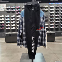 Li Ning Mens Sports Pants 2021 Winter New Fashion Casual Warm Knit Close-up Wear Pants AKLRB13