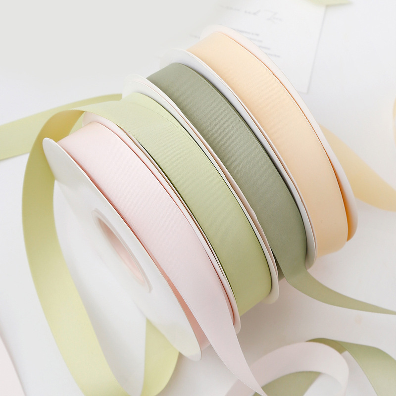 Matte Cotton Solid Color Ribbon for Flowers, Floral Arrangements, Bouquets, Gift Wrapping, Gift Boxes, Cake Boxes, and Packaging
