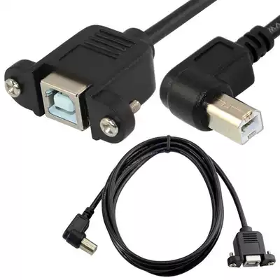 USB printing line can be fixed USB2 0 USB elbow printing line printing extension line square mouth B male matching screw