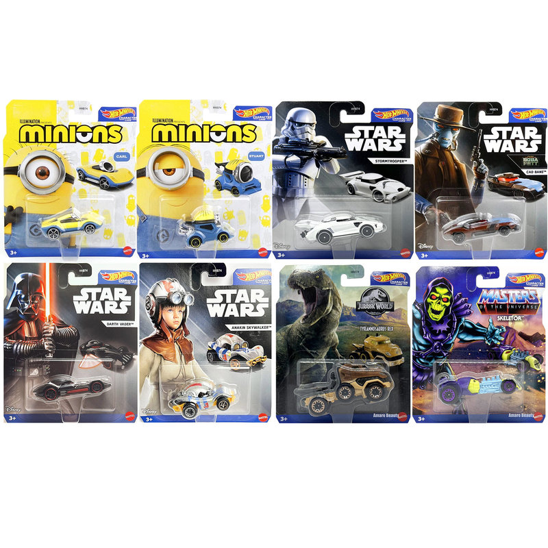 Hot Wheels Movie Character Cars Disney Children's Toy Models the Lion King Star Wars Jurassic World