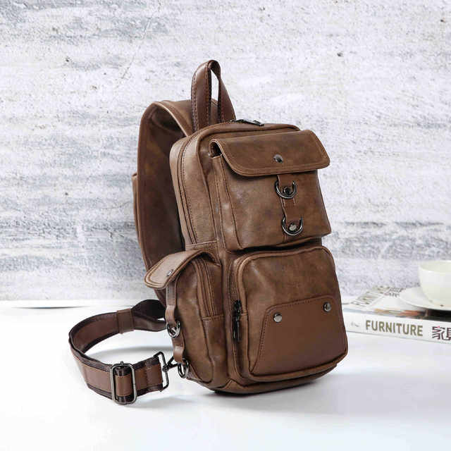 ຖົງເອິກຜູ້ຊາຍ 2018 ໃຫມ່ trendy Korean backpack men's casual single shoulder crossbody bag trendy brand multi-function cross bag