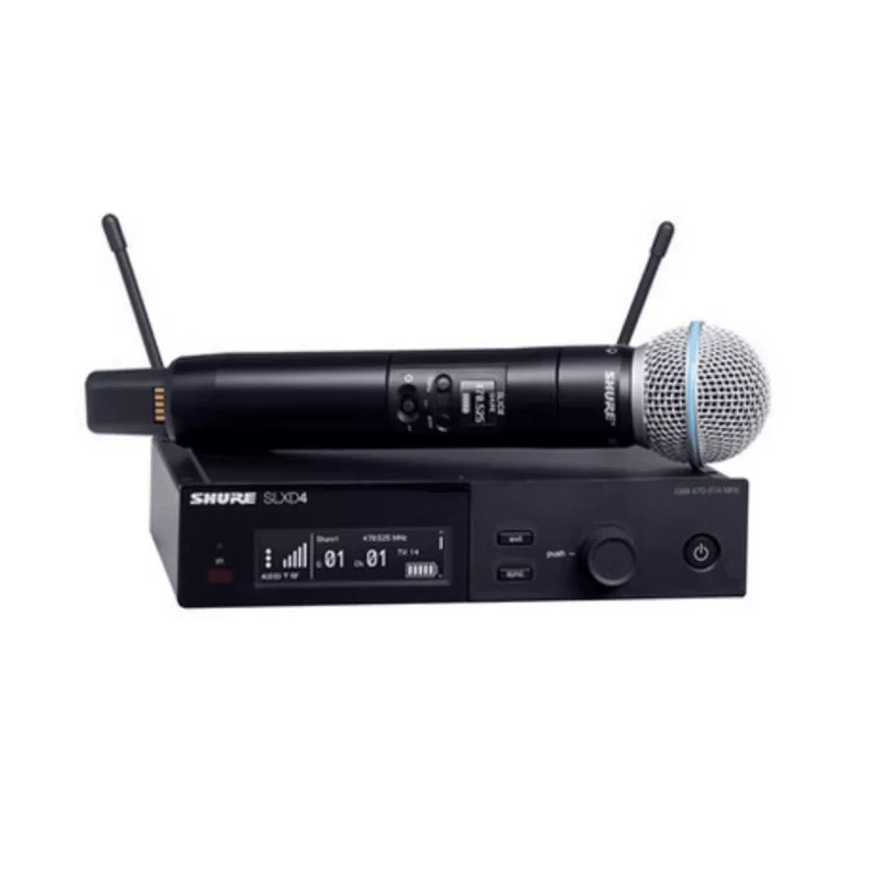 Shure/ SLXD24/Beta58A SM58 цифровой беспроводной микрофон, перетаскивание двух микрофонов поочередно