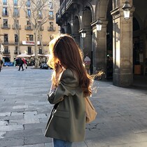 2022 Spring Summer Fashion New Light Extravagant Port Wind Design Sense Suit Jacket Han Version Temperament Casual Fashion Minus age Fan