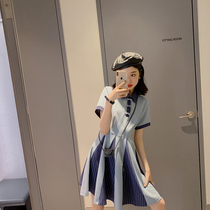 2021 summer dress new design sense shebyshj can be sweet and salt waist thin temperament summer dress