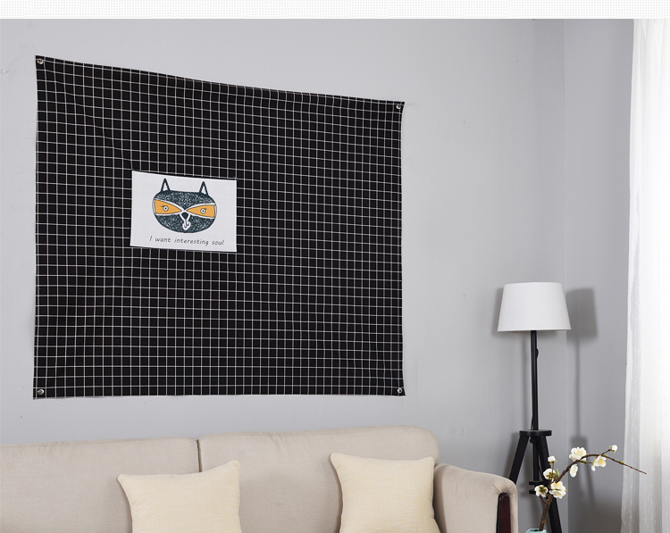 Bắc Âu ins gió vải vải treo phòng khách khăn trải bàn phòng tấm thảm treo tường dorm dorm rèm rèm trang trí tường vải thảm tranh treo tường