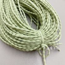 Han - ji wool Han - tai mint green bean leather band tight tulip knitting headline diy manual material