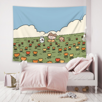 2021 Nordic Tapestry Bedside background Dorm girl cloth rental wall hanging cloth cloth room ians decorative cartoon wall