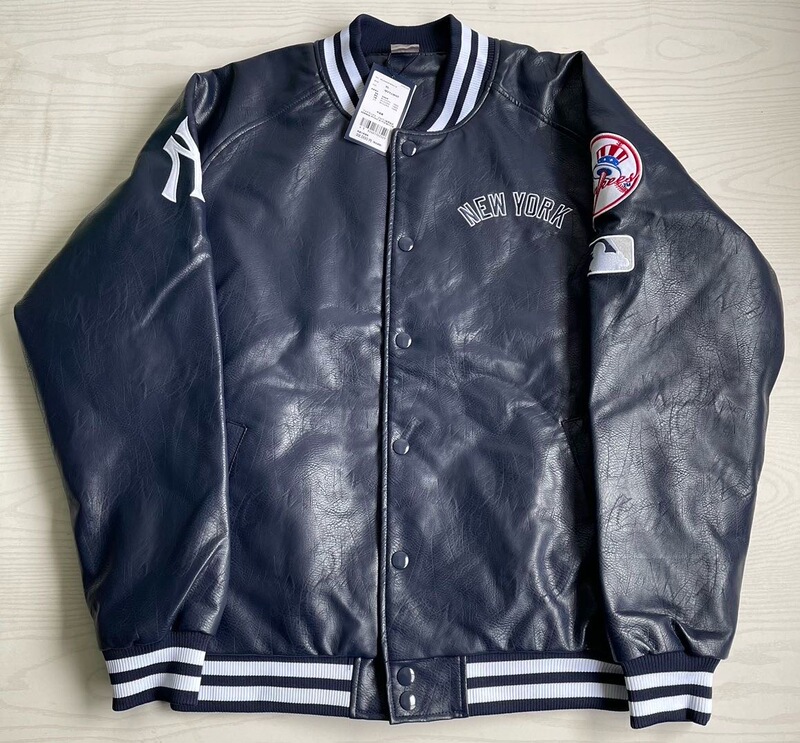 Fanatics Yankees Baseball Uniform M1B Embroidered Quilted Jacket Autumn and Winter for Men and Women