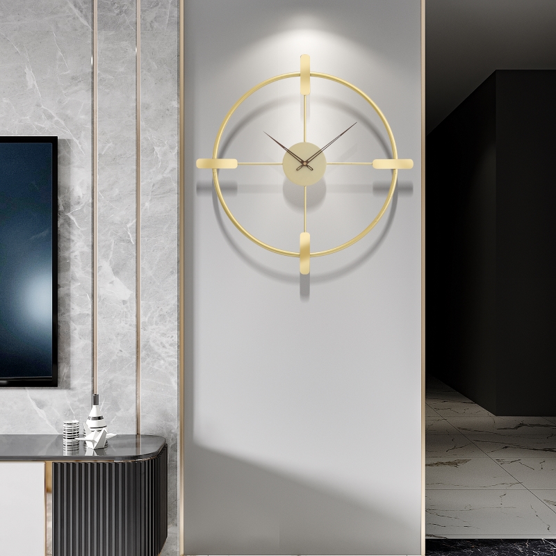 Nordic Light Luxury Watch Brief Creative Living Room Clock Art Wall Decoration Quartz Clock Hanging Bell Personality Fashion Hanging Wall