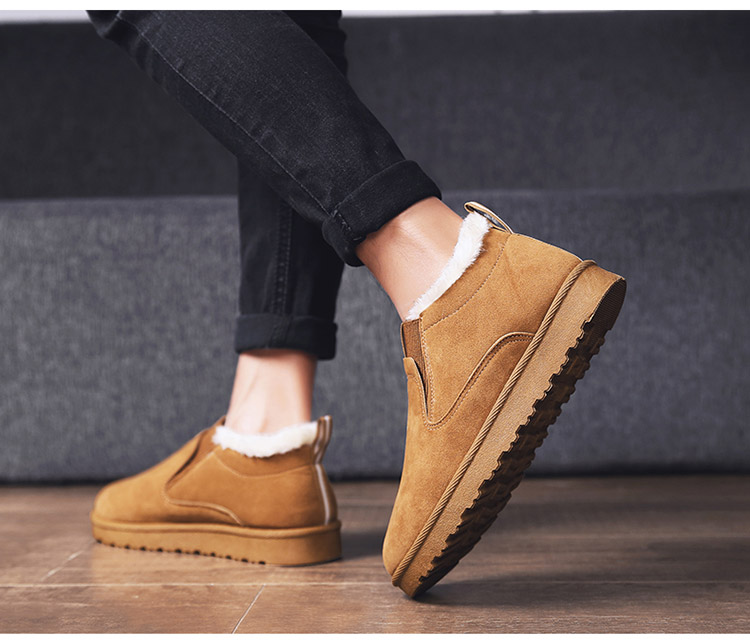 Giày cotton chống trượt tuyết mùa đông nam cộng với nhung ấm giày đậu Hà Lan Giày lười Hàn Quốc thấp để giúp giày nam bánh mì thủy triều giày sneaker nam đẹp