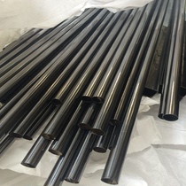 304 bright stainless steel black titanium round tube decorative partition black square tube brushed fingerprint-free electroplated color tube