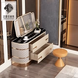 Современный мраморный туалетный столик для спальни, мебель, розовое золото, делается под заказ