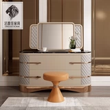 Современный мраморный туалетный столик для спальни, мебель, розовое золото, делается под заказ