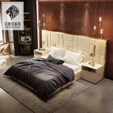 Пост -современный легкий роскошный крупный кровать для матовой кожа