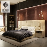 Пост -современный легкий роскошный крупный кровать для матовой кожа