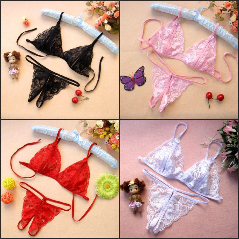 Adult Love Anecdote Lingerie Suit Open Crotch Three Point Style Open Gear Bikini T Pants Underwear Dingy Pants Woman
