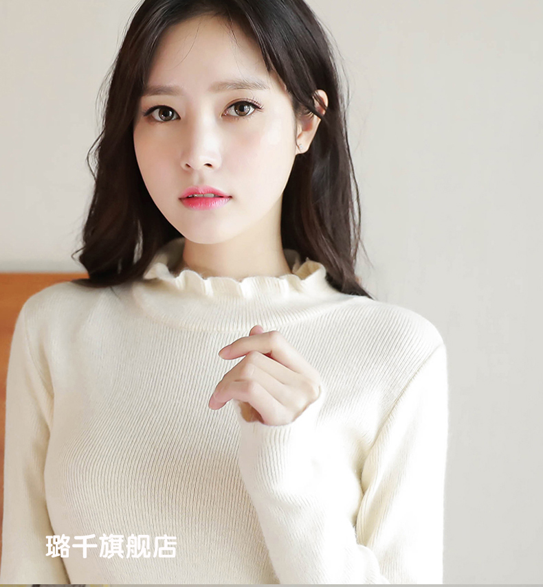 Áo len nữ size lớn đầu to mm mm phiên bản Hàn Quốc của áo sơ mi tự trồng đáy đan áo sen lá chị béo 200 kg mùa đông áo kiểu đẹp sang trọng