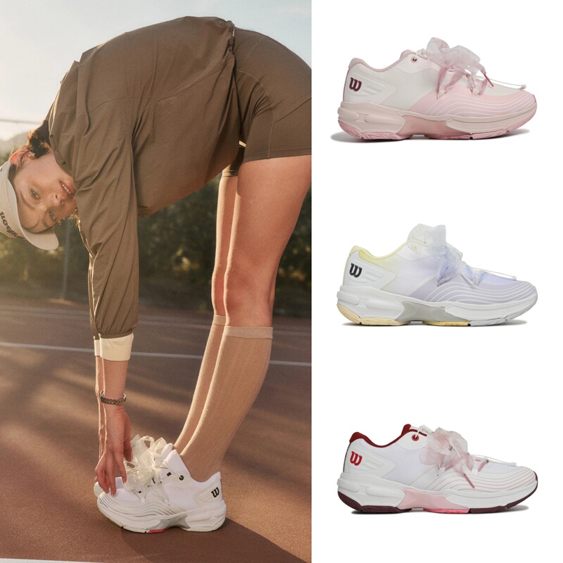 Direct Shipping from Korea｜Wilson 26-Year Women's Airy Bowknot Ultra-Lightweight Lock-And-Carry Tennis Shoes