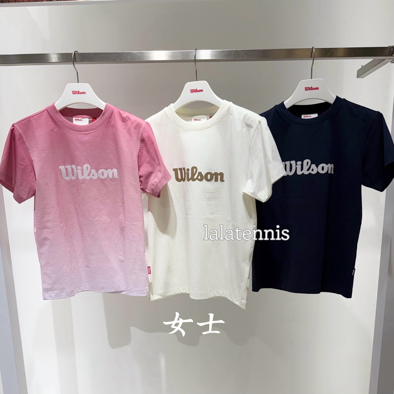Korean Brand Wilson Women's Puredry Large Logo Quick-Dry Breathable Short-Sleeve T-Shirt 26 Summer