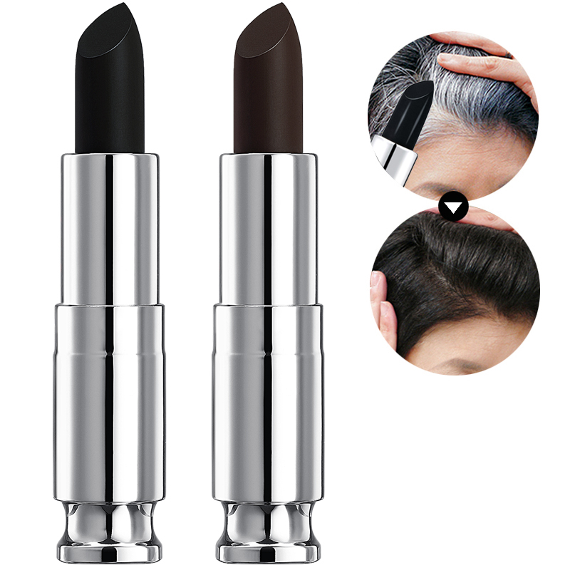 Disposable hair dye pen lipstick type to cover white hair pure plant hair dye stick cream olive oil hair care hair crayons