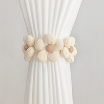 Curtain straps and straps a pair of simple fresh flower-tied ropes gauze curtains storage buckles and straps.