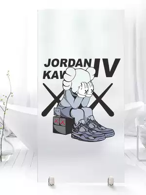 KAWS frosted glass film Translucent opaque anti-peep window stickers Window stickers Powder room bathroom door anti-light