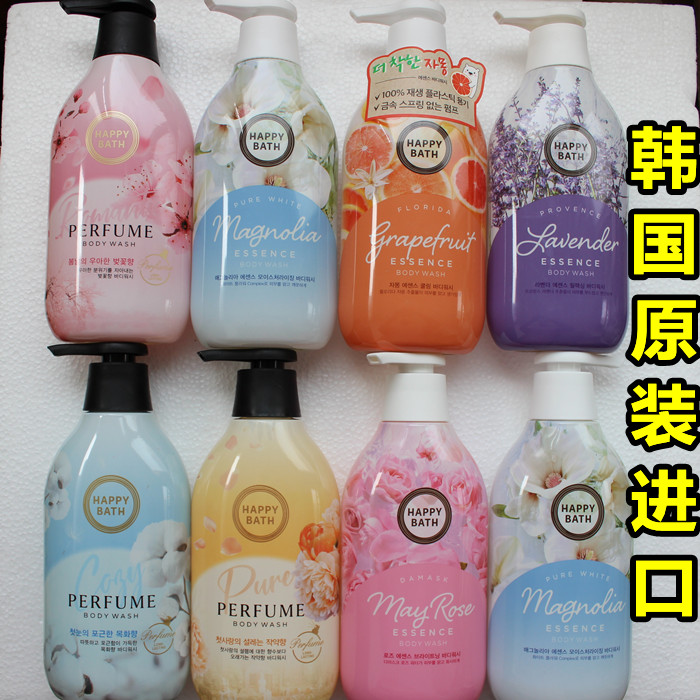 South Korea Love Jasmine bath lotion HAPPYBATH Cotton peony Western grapefruit Cherry Blossom Rose Grain Lavender Shower Gel