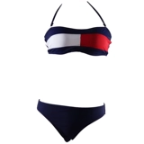 Спортивный военно-морской сексуальный раздельный модный купальник, европейский стиль