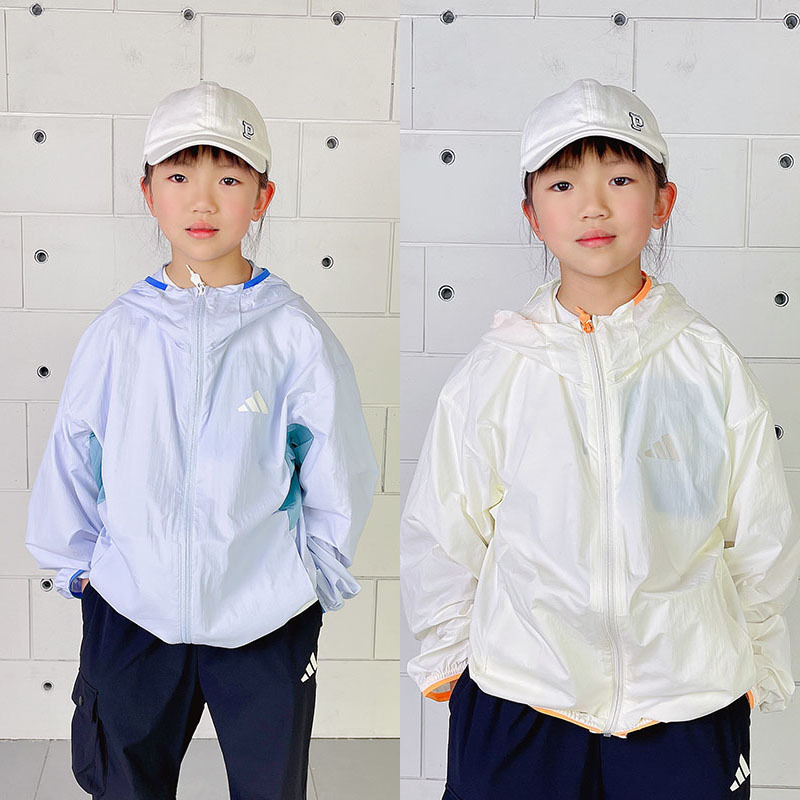 Adidas Children's Clothing 26 Summer Boys' Upf100+ Cool Sports Casual Sun Protection Clothing Kg7844Kg7843