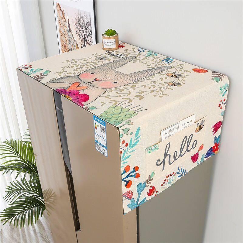 Refrigerator cover cloth refrigerator dust cover single door double door fabric washing machine dust cover microwave oven cover cloth