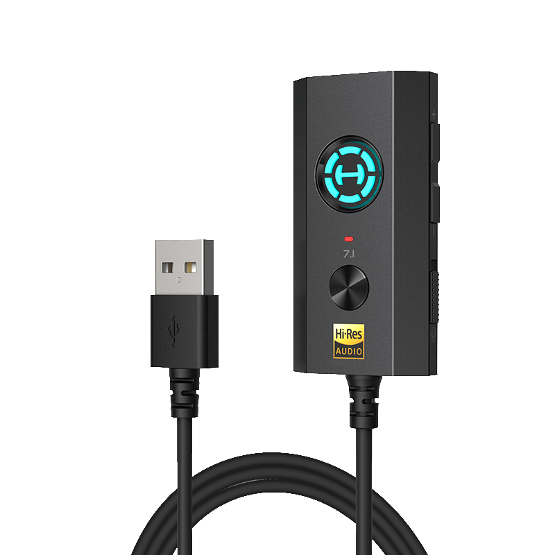 HECATE漫步者GS04外置声卡 7.1声道独立声卡 USB介面电脑声卡 游戏专用外置声卡 金属铝壳声卡-Taobao-Tmall