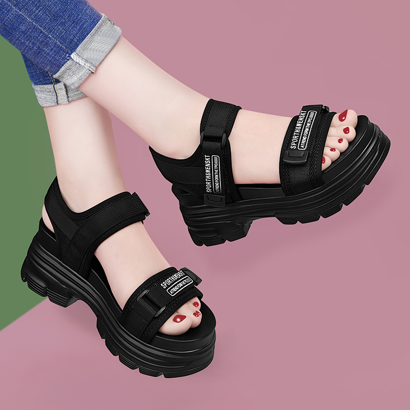 Lightweight Sports Sandals for Women 2026 Summer Korean Style Fashion Platform Thick-Soled Open-Toe Casual Beach Shoes That Don'T Rub the Feet Lightweight Sports Sandals for Women 2026 Summer Korean Style Fashion Platform Thick-Soled Open-Toe Casual Beach Shoes That Don'T Rub the Feet