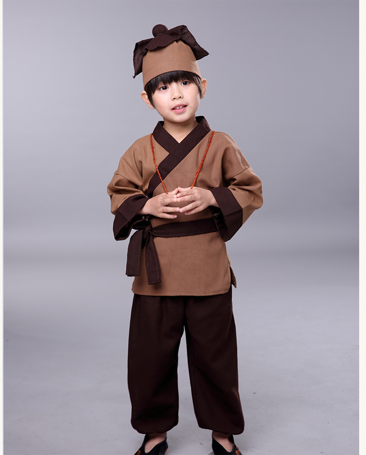 Trang phục trẻ em, Hanfu, bé trai, trang phục mùa hè, sách Trung Quốc, sách thiếu nhi, Wo Yugong, trang phục miền núi, nông dân nhỏ, trang phục nông dân - Trang phục shop quần áo trẻ em đẹp
