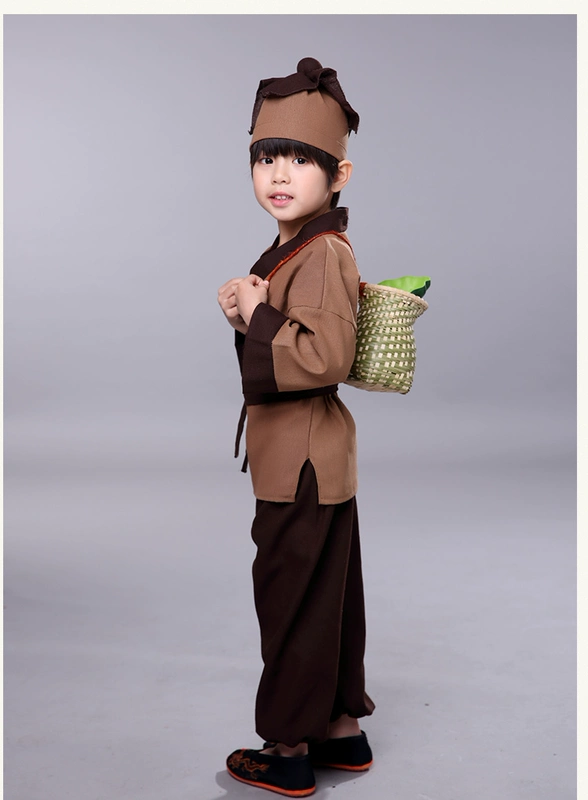 Trang phục trẻ em, Hanfu, bé trai, trang phục mùa hè, sách Trung Quốc, sách thiếu nhi, Wo Yugong, trang phục miền núi, nông dân nhỏ, trang phục nông dân - Trang phục