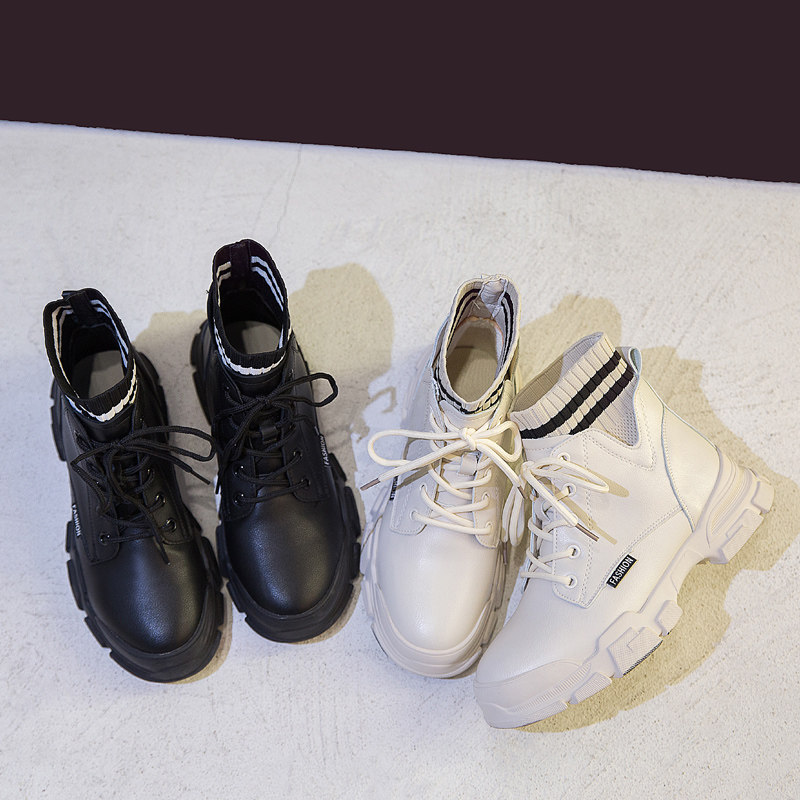 马丁靴女2019秋冬新款加绒短靴女百搭英伦风女靴子保暖棉鞋ins靴