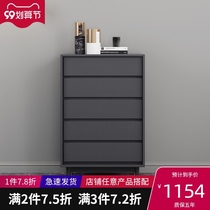 Italian minimalist cabinet cabinet corridor porch cabinet simple small bedroom 5 bucket locker light luxury storage cabinet