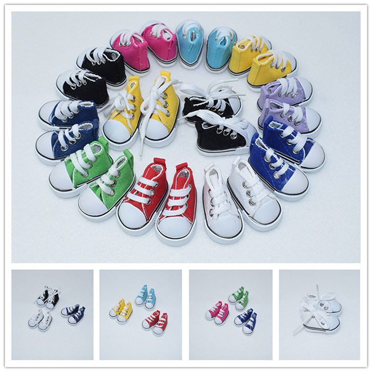 5CM Sailor Cloth Shoes Doll Change For Casual Shoes Fabric Doll Shoes Mini Emulation Shoes Pendant Shoes SHOES KEY BUTTONS