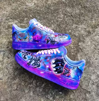 (Guest to enjoy) AF1 sneakers custom stream cherry blossom one piece Rofu essolonka two graffiti hand-painted