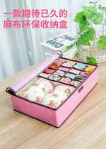 Storage cloth art small cotton linen flip style Korean multig cloth art lingerie containing box ladies Damp Fields Garden Washable