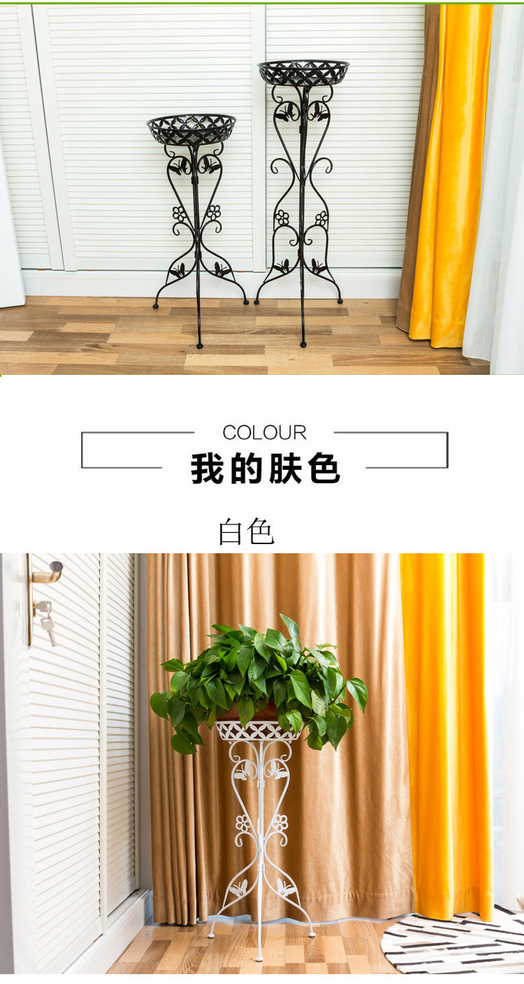 Kệ hoa rèn sắt châu Âu phòng khách nhiều tầng ban công gấp hoa khung dày kệ hoa xanh đặc biệt ưu đãi - Kệ kệ treo tường trang trí