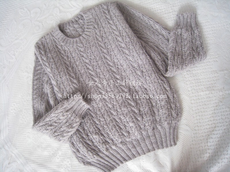 Women's Pure Cashmere Hand-Knitted Slim-Fit Autumn and Winter Round-Neck Warm Pullover Long-Sleeve Sweater