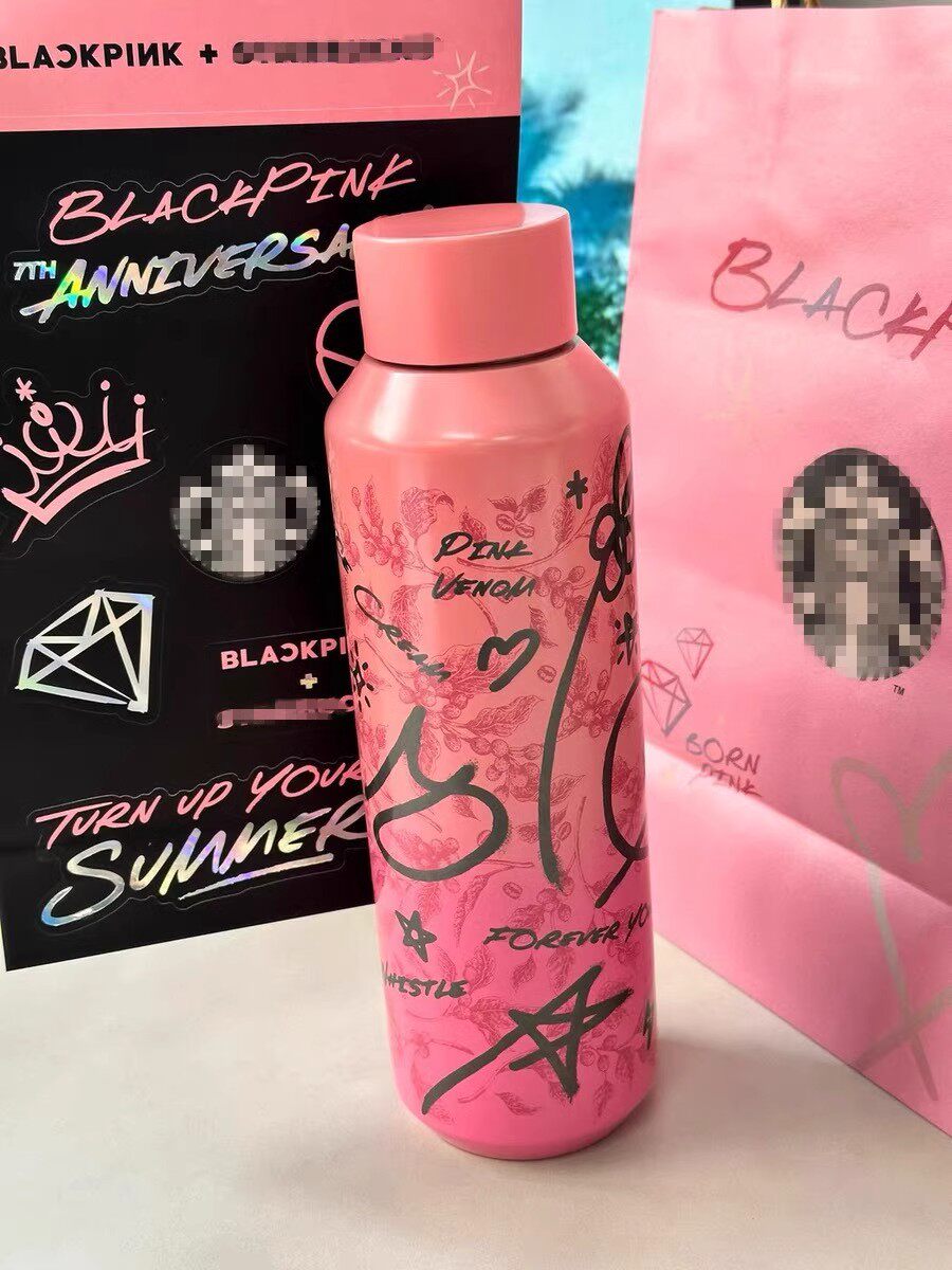 Starbucks x BLACKPINK Graffiti Thermos Cup, Black Pink Tumbler | eBay