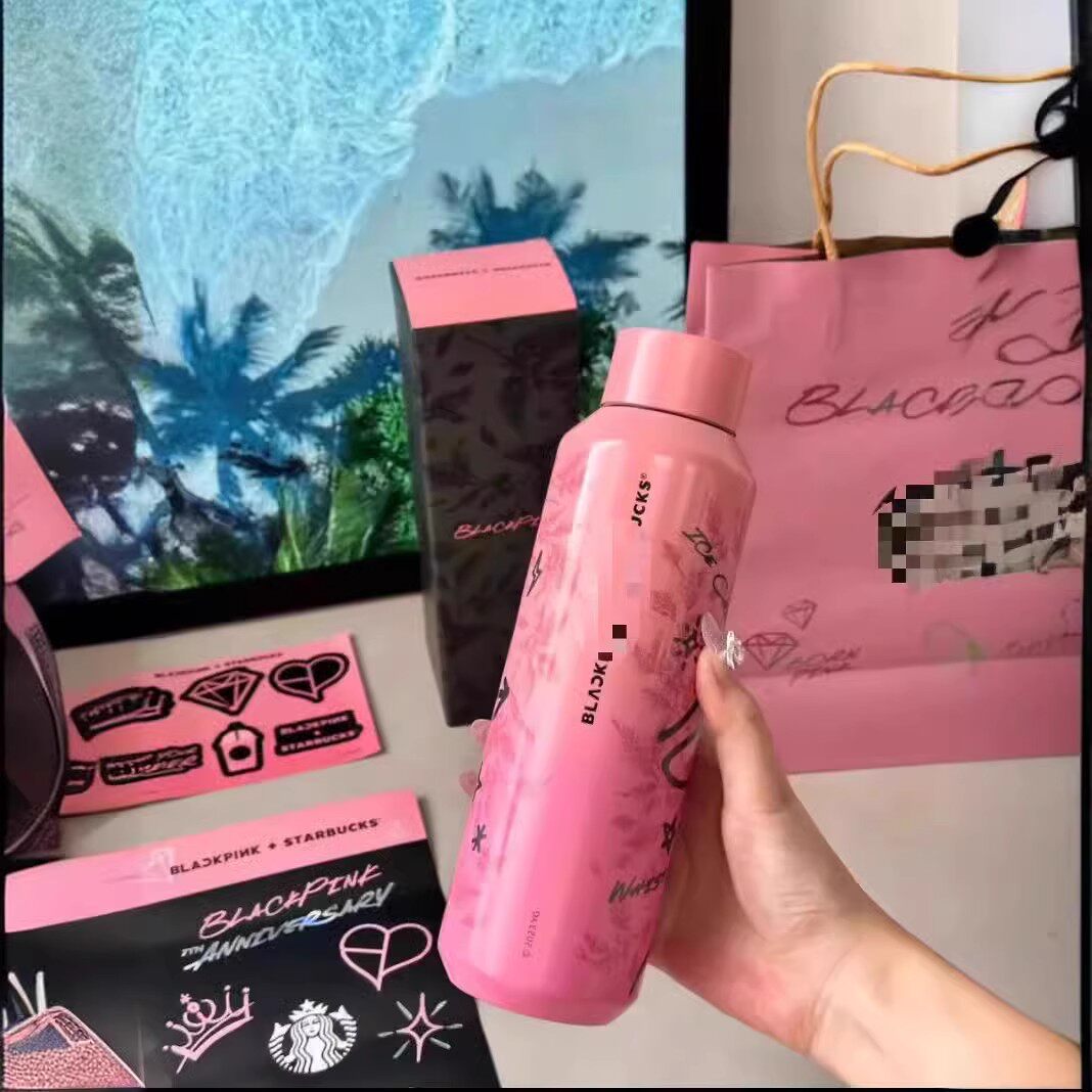Starbucks x BLACKPINK Graffiti Thermos Cup, Black Pink Tumbler | eBay