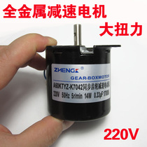 60KTYZ permanent magnet synchronous motor 220V slow rotating small motor flip-flotation big moment miniature table motor