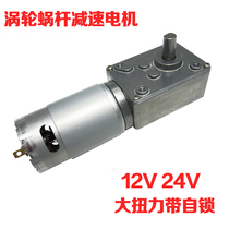 DC decelerated motor motors 12V turbo worm with self-lock 24V large torque positive reversal motor low speed throttle