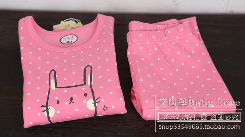 Đẹp trai màu cừu cừu sốt sợi hơi thở cotton dày chàng trai và cô gái đồ lót set quần áo mùa thu trẻ em bộ đồ giữ nhiệt cho bé